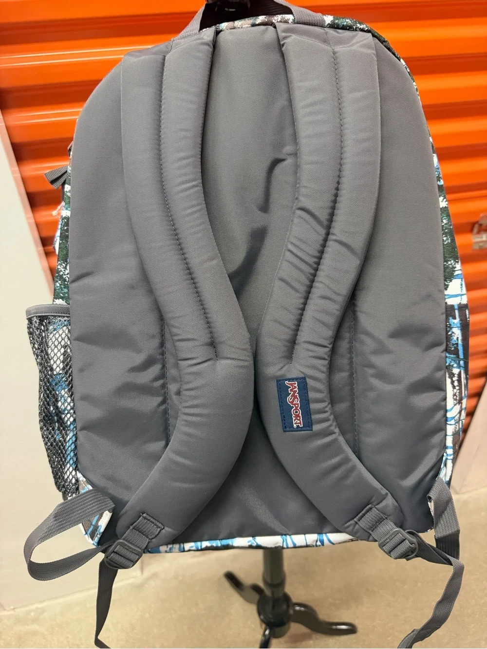 NWT JanSport Big Student Men's Blue & White Patterned Backpack